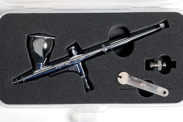 Aérographe Professionnel Sparmax SP-20X 0,2 Mm - Double Action, Pour Détails, Avec Cupule 7ml