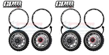 Aluminum 7075-T6 Front+Rear Beadlock  For LOSI-1/4 PROMOTO-MX MOTORCYCLE RTR