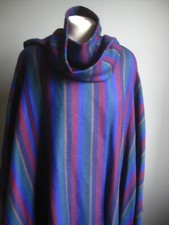 Avoca Irish Tweed Cape Wool Coat Pure New Duster Lagenlook Scarf Med 12 14 16 18