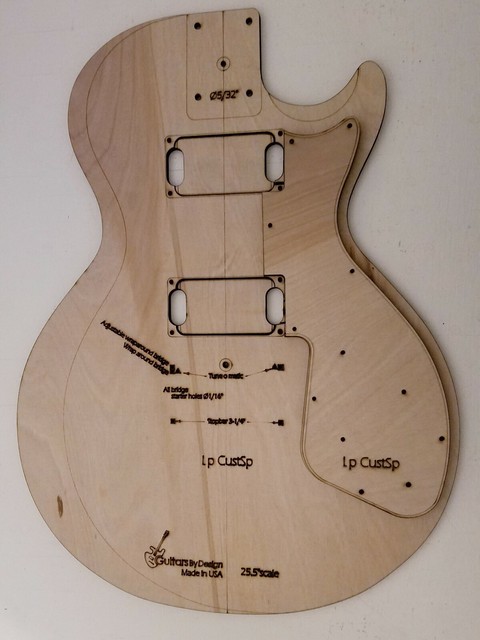 Custom Hybrid Les Paul Custom Special Guitar Body Template 4Tele Neck 3ply | eBay