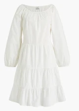 J. Crew Womens Plus Size Cotton Poplin Raglan Tiered Mini Dress Size 3X
