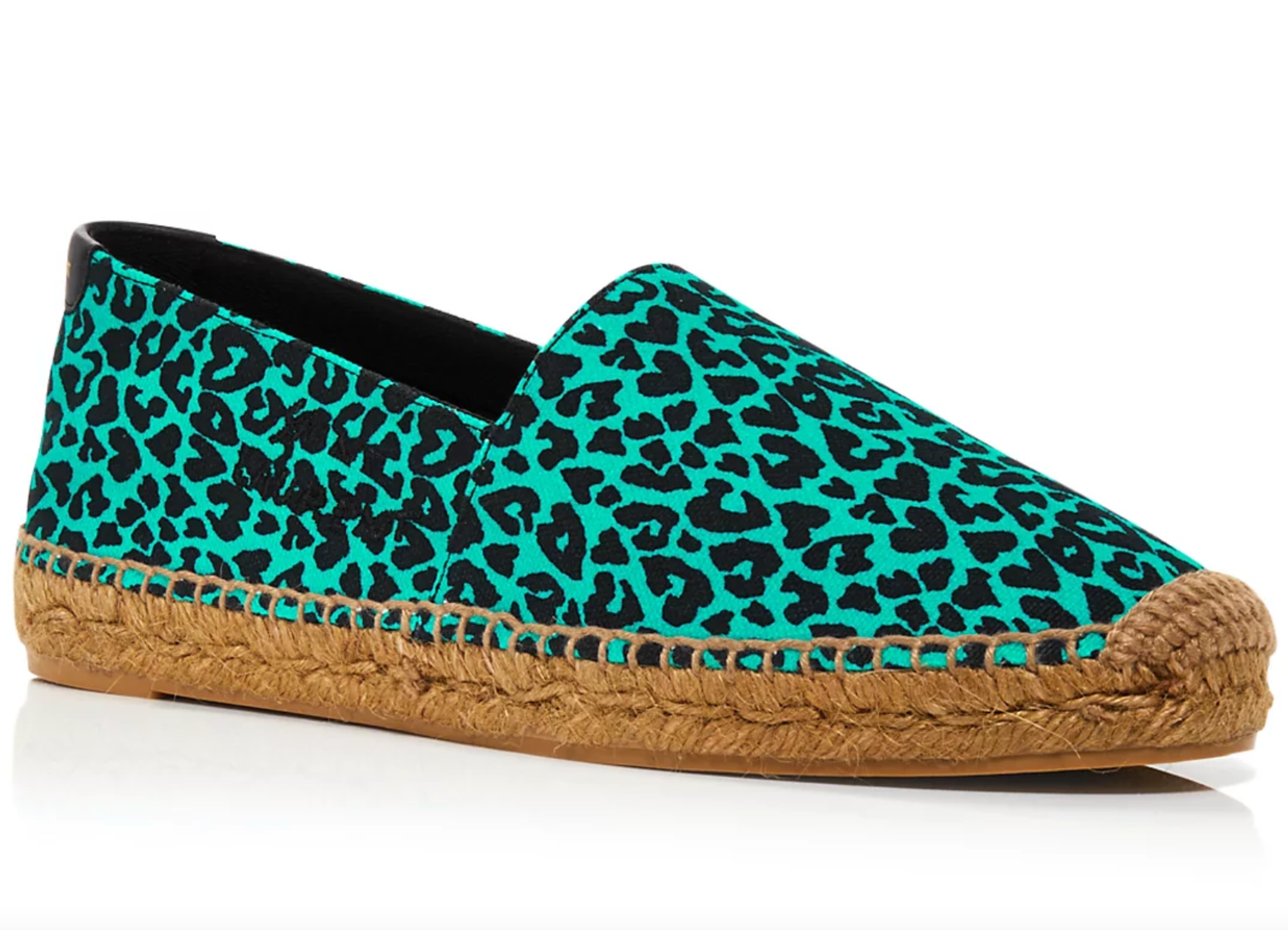 Ballerine espadrillas nuove con scatola Saint Laurent YSL firmate Babycat logo leopardato 36 5 $650