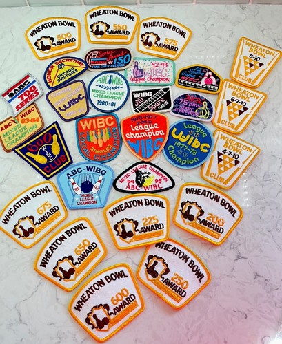 VTG NOS WIBC & Other Bowling Patches Embroidered Sew On ~ Lot Of 26 - 第 1/2 張圖片