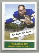 Paul Dickson Minnesota Vikings 2022  Football Art Card