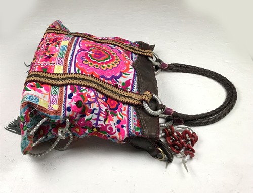 Bolso de Mano Ibiza by Merel-Alok World Family Designs Boho Borla Raro GENUINO - Imagen 5 de 12