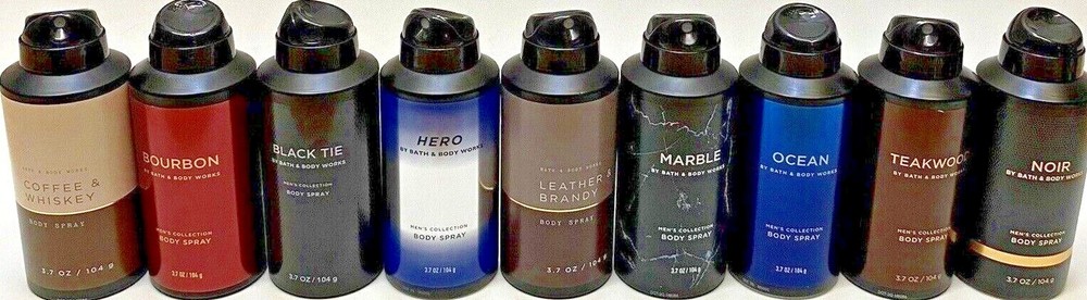 Bath & Body Works Mens 3.7 oz Body Spray Collection