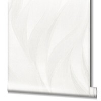 Vliestapete Wellen Grafisch Weiß Beige Glanz Novamur Hailey 82231 (3,24€/1Qm)