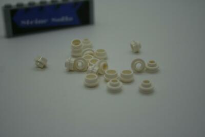 Lego (c) 20x runde Platte - 1x1 - weiß - 85861 - white plate round