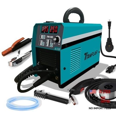 MIG Welder - 135AMP 110V&220V Dual Voltage 4 in 1 Flux MIG/Solid TPM-135D