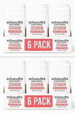 12 Schmidt's GERANIUM FLOWER Natural Deodorant .70 TRAVEL SIZE Sealed