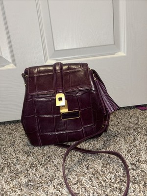Brahmin Micaela Purple Leather Purse