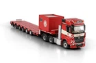 Mercedes Arocs MP4 lowloader trailer +10ft container "Colonia" WSI truck models