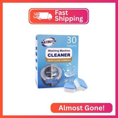 #ad NATRUTH 30 Pack Washing Machine Cleaner Tablets Solid Washer Deep Cleaning Tabl $14.20