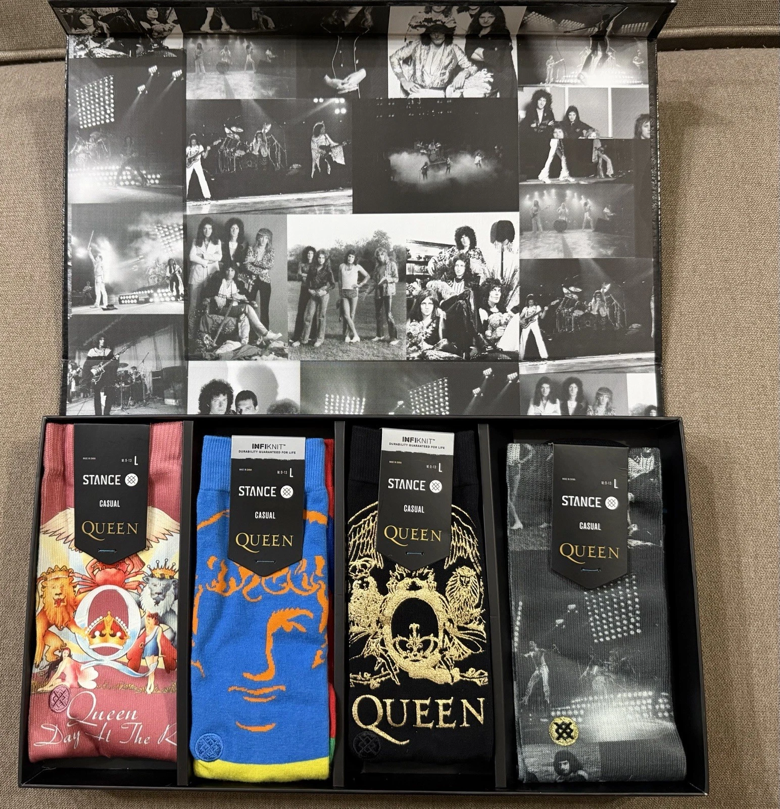 Stance QUEEN Box Set of Casual Socks Men's 4 Pairs Infiknit - Size Large 9-13