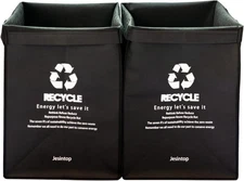 Recycle Bins for Kitchen,Ultra-Large Capacity Waste Bin Bags black 