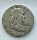 1953 (S) Benjamin Franklin + Liberty Bell Half Dollar
