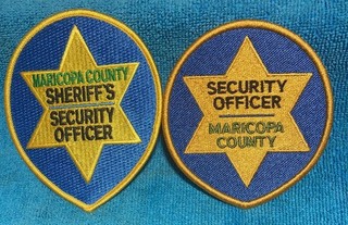 ARIZONA 2 OFICIALES DE SEGURIDAD DEL SHERIFF MARICOPA CO ESTILO ANTIGUO Y NUEVO BONITO CONJUNTO