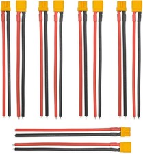 5 Pairs XT30 Plug Male Female Connector Adapter XT30U Pigtail red and black
