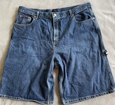 Vintage Tommy Hilfiger Shorts Blue Carpenter Baggy Jorts Y2K 90s Size 42 Men s