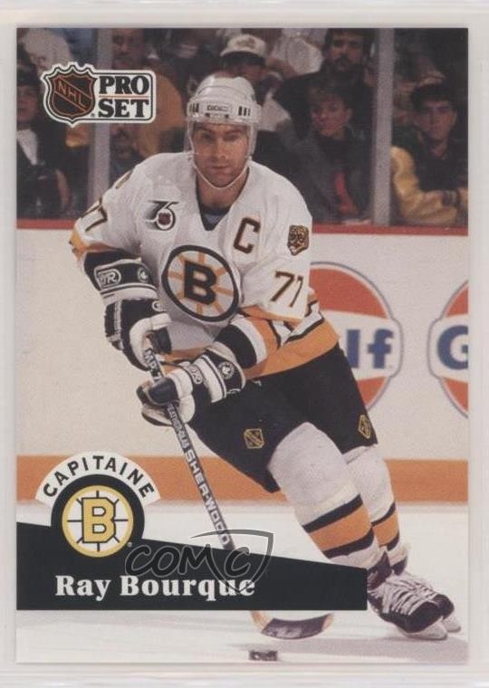 1991-92 Pro Set French Ray Bourque #567 HOF 6e9