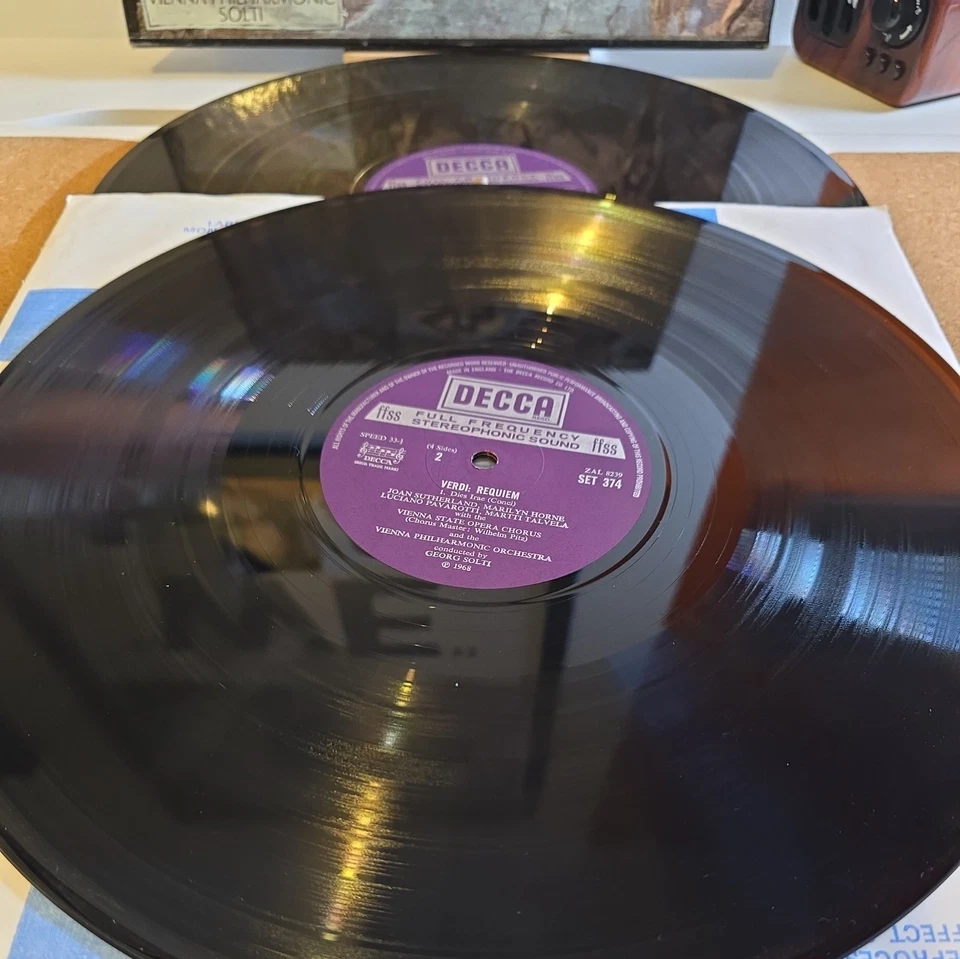 1968 UK NM 2LP DECCA SET 374-5  NB STEREO VERDI REQUIEM SUTHERLAND VPO SOLTI - Image 2 of 4