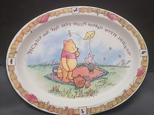 Disney Winnie the Pooh Piglet Picnic Oval Platter Selandia Melamine 1990s