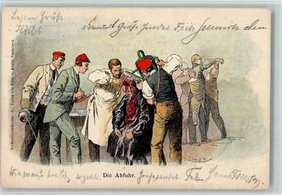 13215728 - Die Abfuhr - Studentenkarten Nr. 6 Verlag Edm. Koenig Studentika 1900
