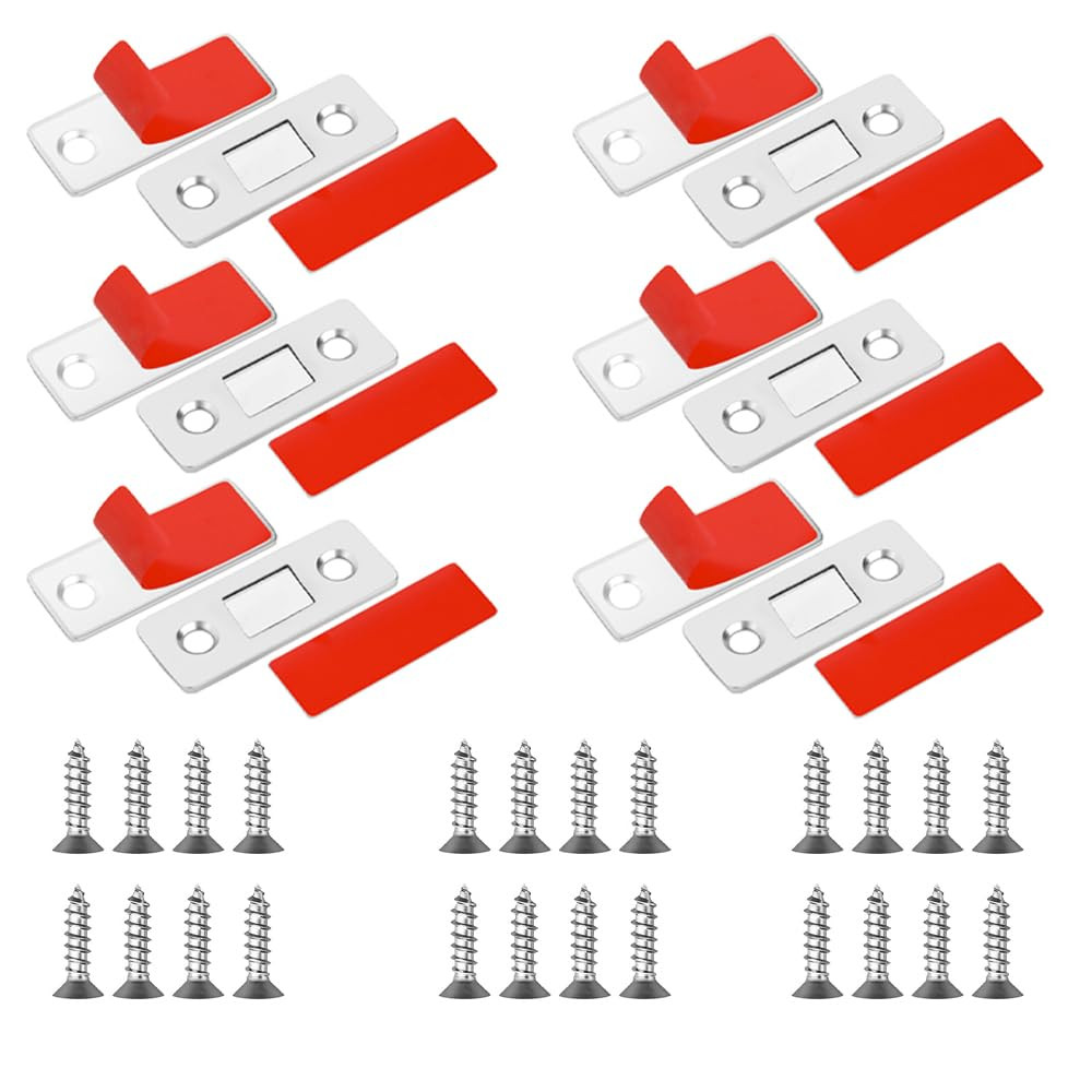 Cabinet Magnetic Catch 12 Packs Ultra Thin Door Magnets Drawer Magnet Stainle...