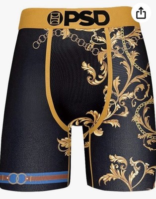 PSD Boxer Briefs Black Gold Floral Men's Size L  SKU016