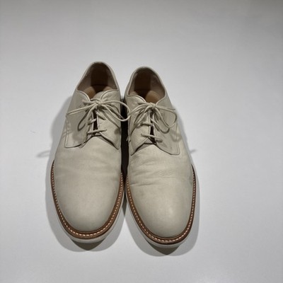 LoriBlu Made In Italy Beige Leather Men s Oxfords Size 44 (10-10.5)