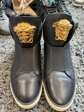 Versace Medusa Men  s High Top Sneaker Black Size 45