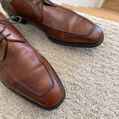 Magnanni Shoes Mens Size 10.5 Brown Leather Derby Square Toe Dress 13723 Spain Magnanni Men main image 3