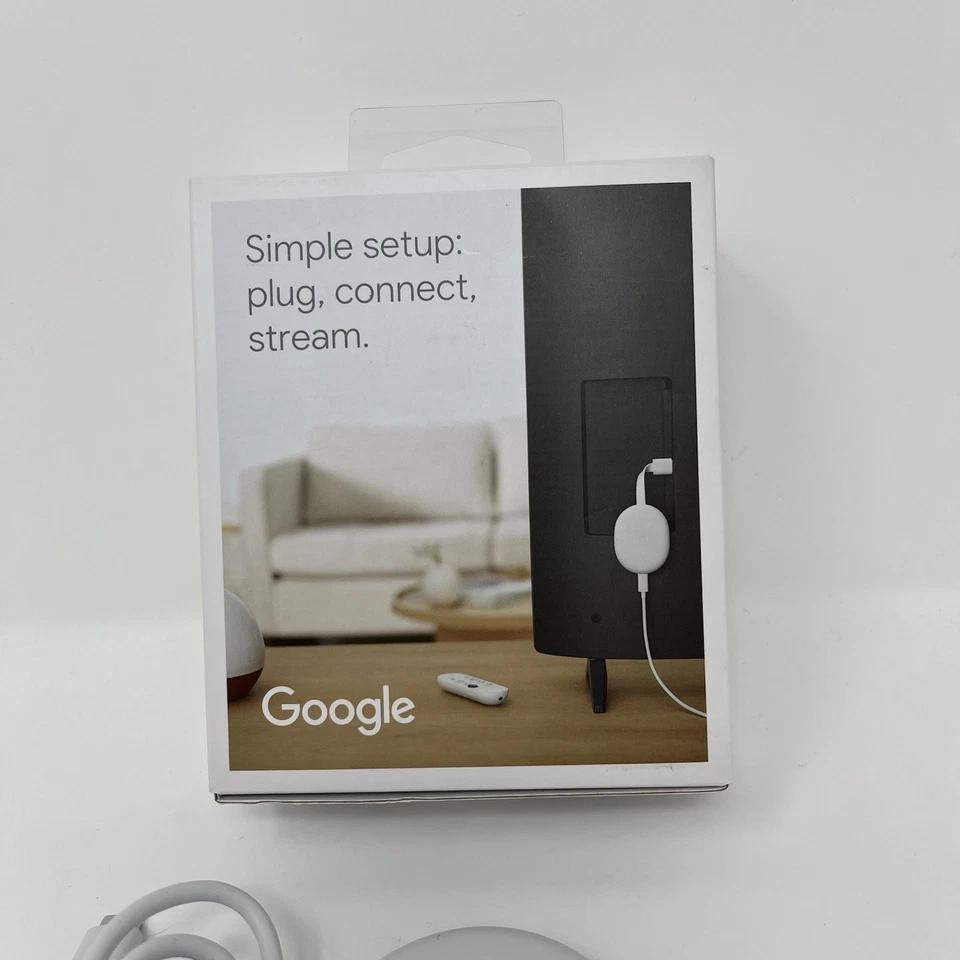 Google Chromecast with Google TV 4K Snow GA01919-US (Model GZRNL) - Image 3 of 4