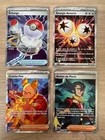 4 Cartes Pokemon Full Art Dresseur ME02 Flammes Fantasmagoriques FR Neuves