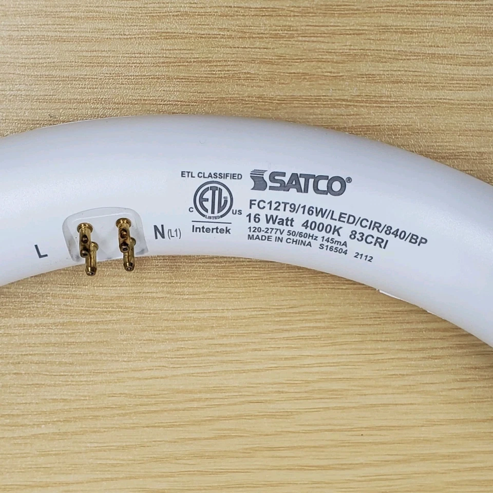 Satco 12" LED CFL Replacement Circline T9 Bulb 16W 4-Pin G10Q 4000K 1760 Lumen - Image 4 of 4