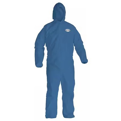 Kleenguard 58525 Hooded Disp. Coveralls, Blue, 2Xl, Pk24