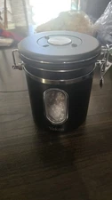 Veken Coffee Canister with Window, Airtight Stainless Steel Kitchen Food Storage