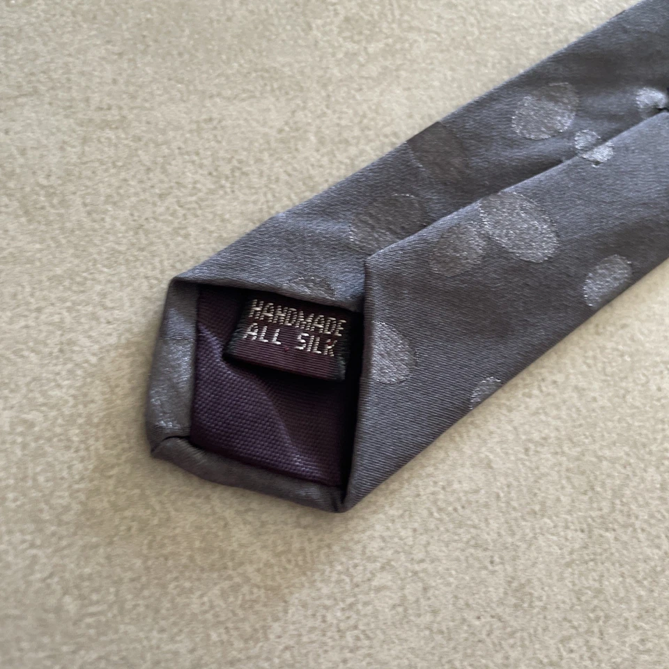 Raphael Mens Tie Black Geometric One Size Silk Classic Designer Vintage - Image 3 of 4