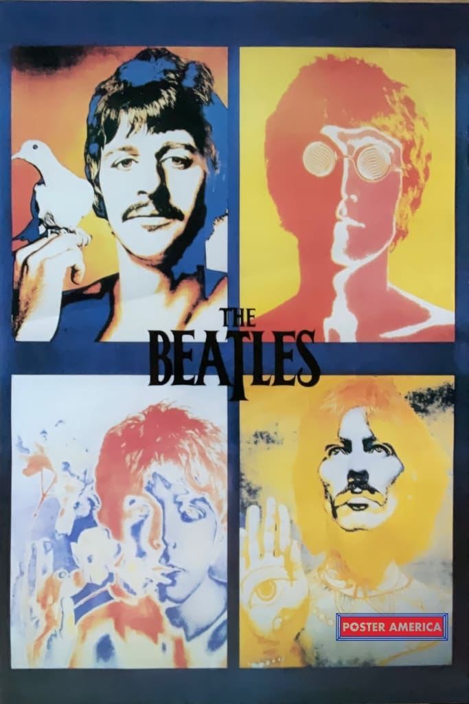 THE BEATLES ポスター The Beatles Psychedelic Quad Shot Poster 24 X 36 | eBay
