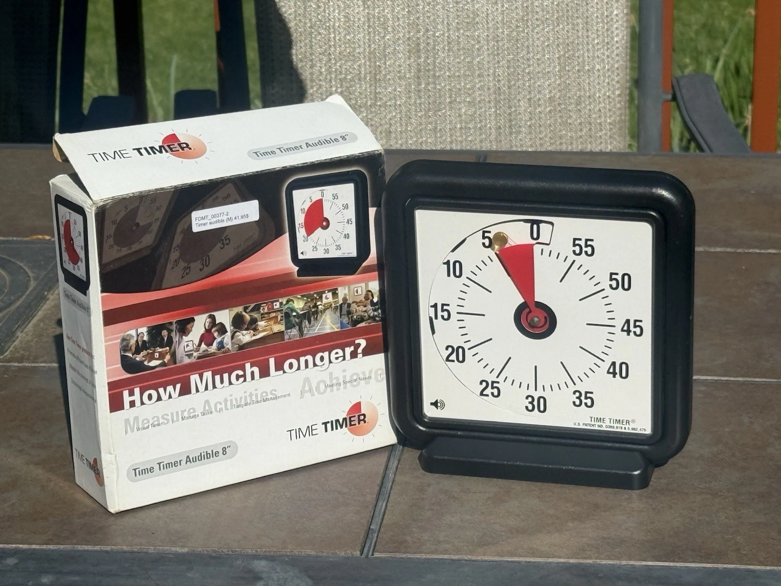 Time Timer Audible 8" - Visual 60-Minute Countdown Timer in Box