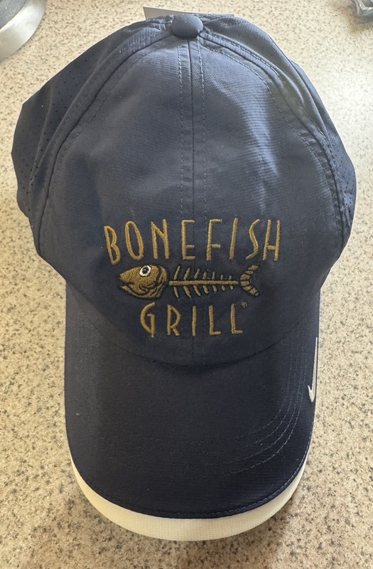 NIKE GOLF Bonefish Grill dark blue adult unisex baseball cap Hat Adjustable NWT!