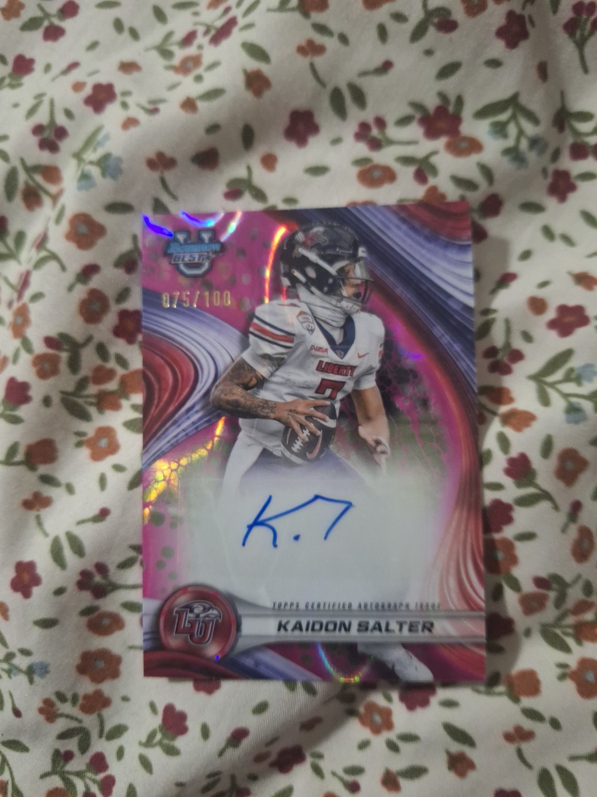 2024 Bowman University Best Kaidon Salter Best 2024 Pink Refractor Auto #/100