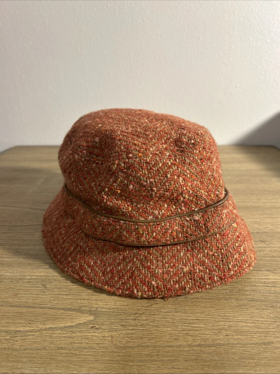 Vintage Brown Signature Coach Bucket Hat With Leather Band Size M/L Coach leather bucket hat - Gem main image 4