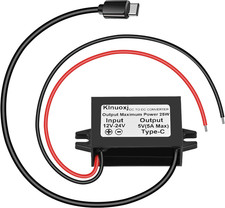 DC 12V/24V to 5V USB C Step down Converter Type-C Interface 5A 25W Waterproof Bu