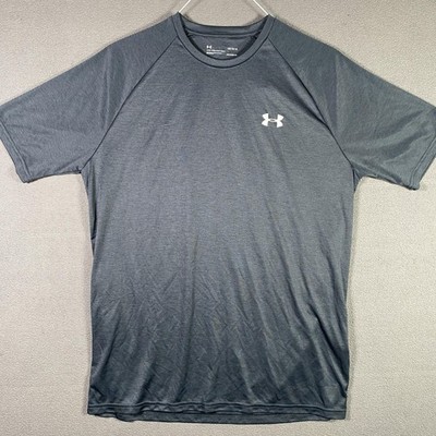 Under Armour Tech 2.0 Shirt Mens Large Gray HeatGear Loose Fit Athletic