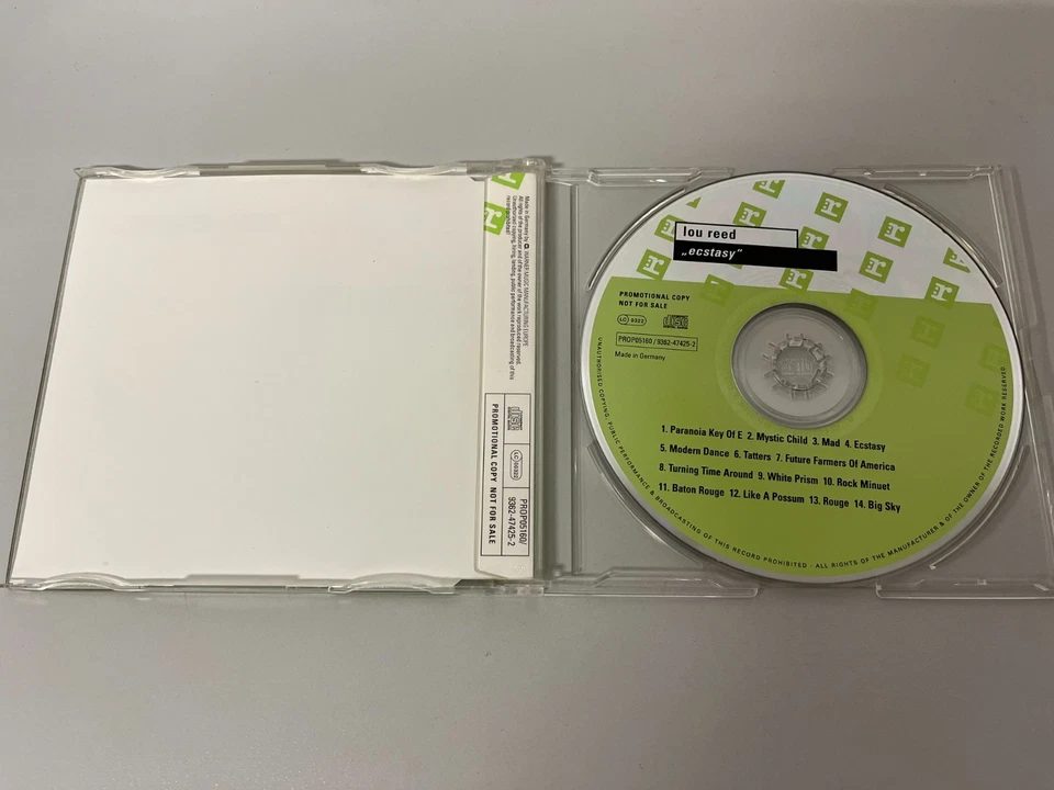 Lou Reed – Ecstasy - Promo CD © 2000 (PROP05160) - Bild 2 von 2