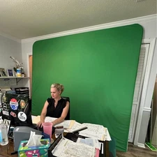 Video Green Screen Chromakey Glide Gear BCK 50 8x8 Anti-Wrinkle Backdrop Stand