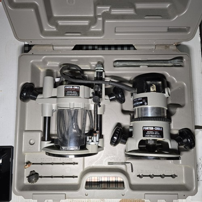 #ad #ad Porter Cable 693PK Plunge Router Kit 1.75 Hp ¼quot; amp; ½quot; Collets Exc. Cond See Pics $235.99