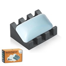 Silicone Soap Dish for Bar Soap Holder for Shower Bathroom Self Draining Wate...