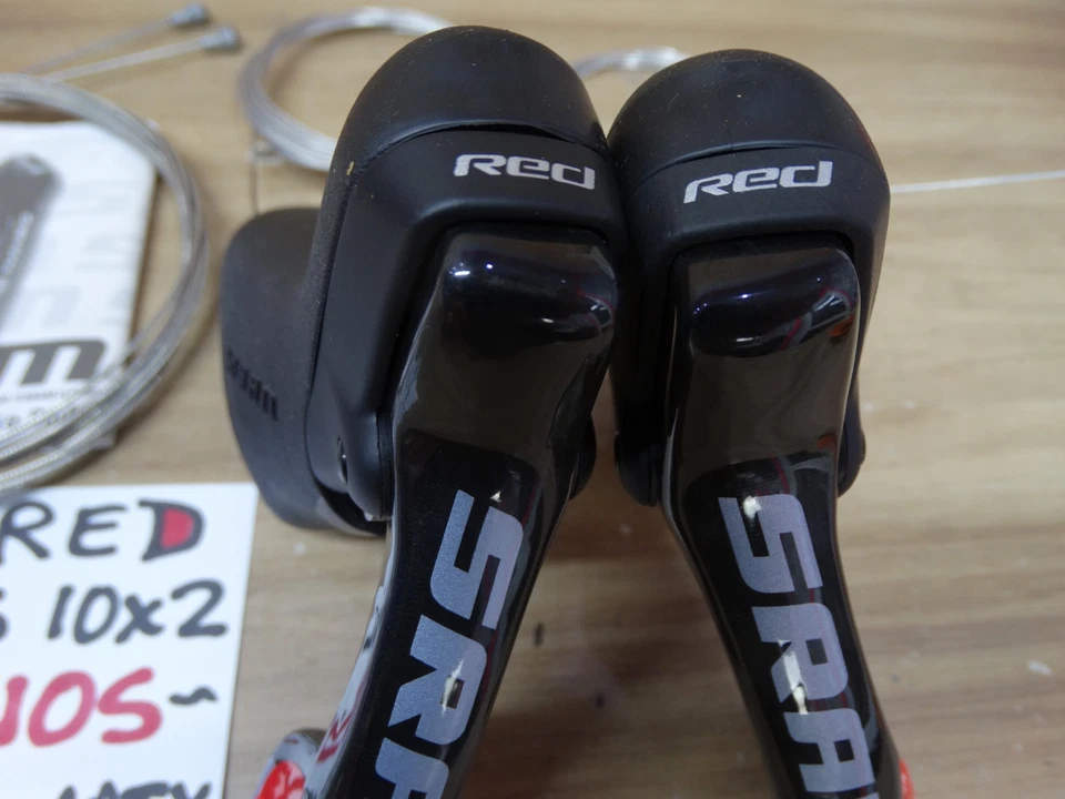 NEW + NOS SRAM RED PAIR OF SHIFTERS  10 x 2 Speed   +  NEW       (G) - Image 2 of 4